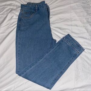 SHEIN Bleach Wash high-waste Jeans